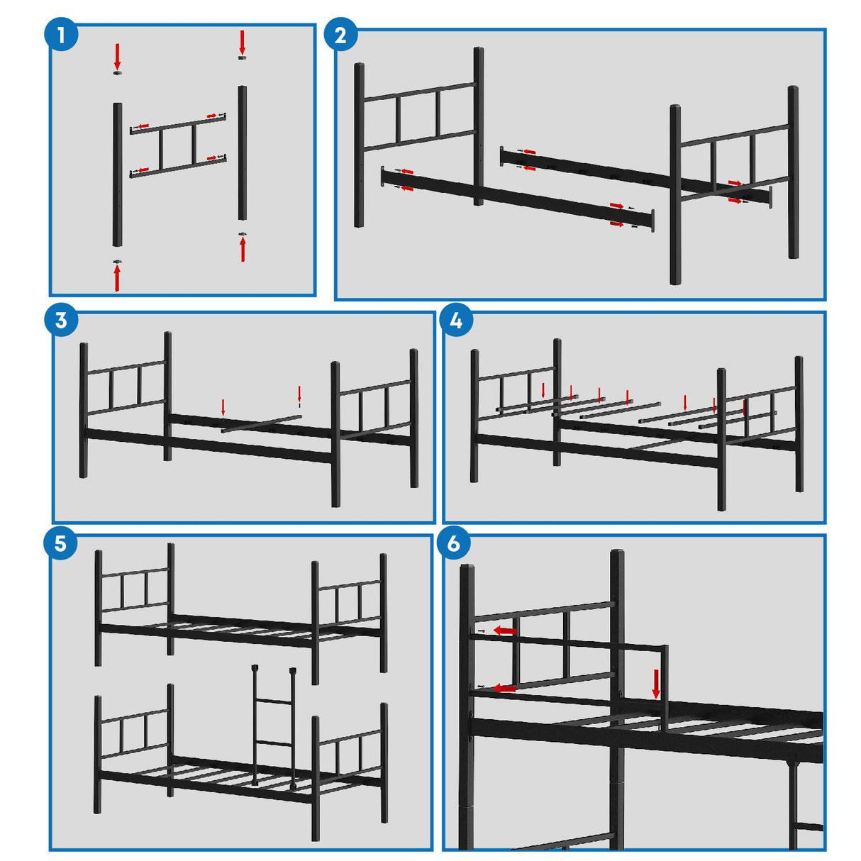 Stapelbed Kinderen - Wit - 200x90 cm