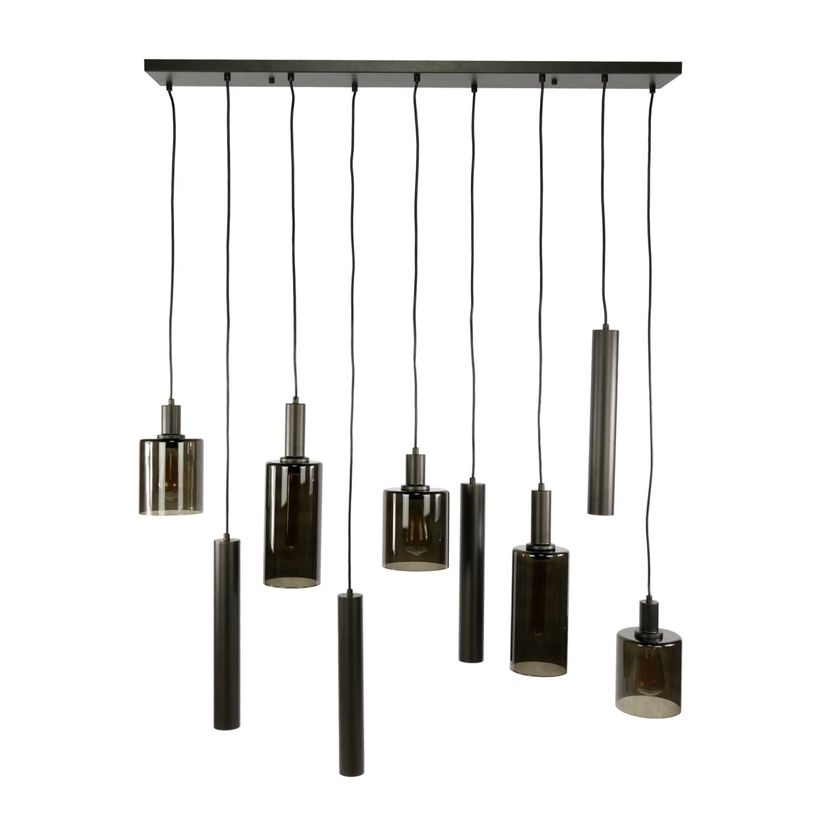 Moderne Hanglamp Aureo 9-lichts Sienna bruin