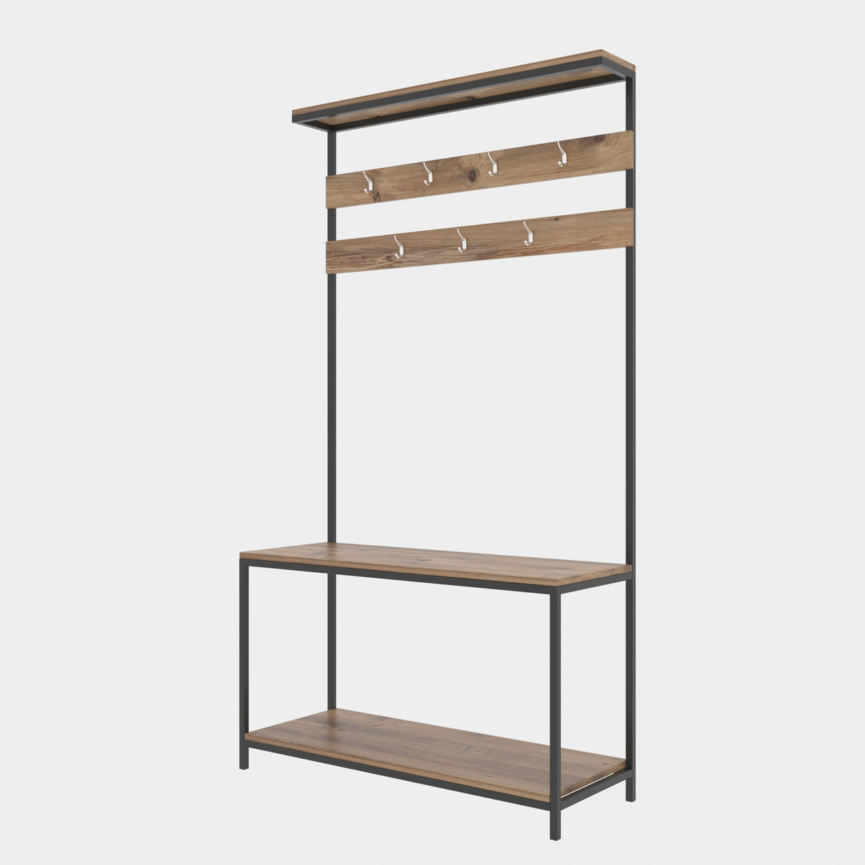Meuble de rangement Porte-manteau Naturel Gorne