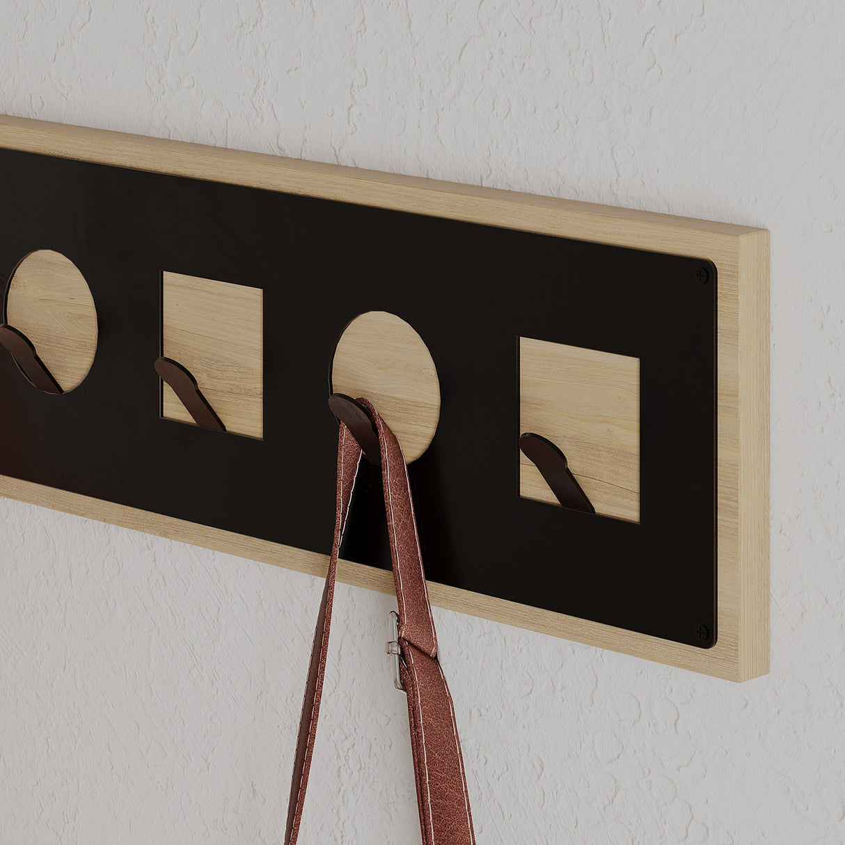 Cintre 5 crochets Ican en chêne mélaminé