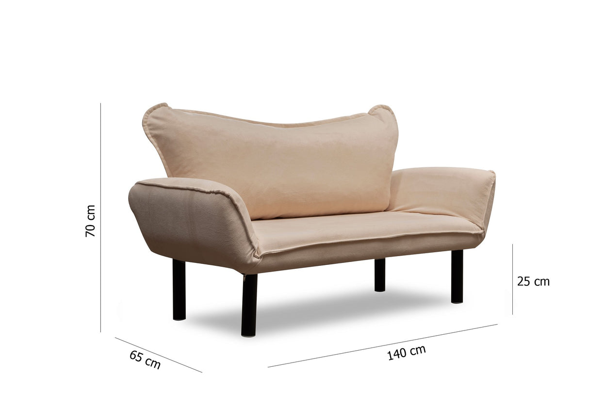 Banken - Slaapbank Creme Velvet - twee persoons - Chatto - Dimehouse