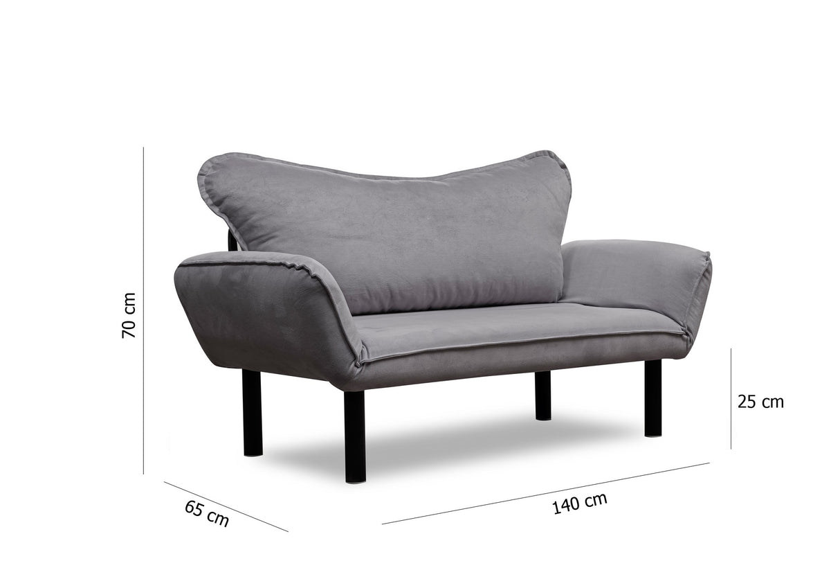 Banken - Slaapbank Grijs Velvet - twee persoons - Chatto - Dimehouse