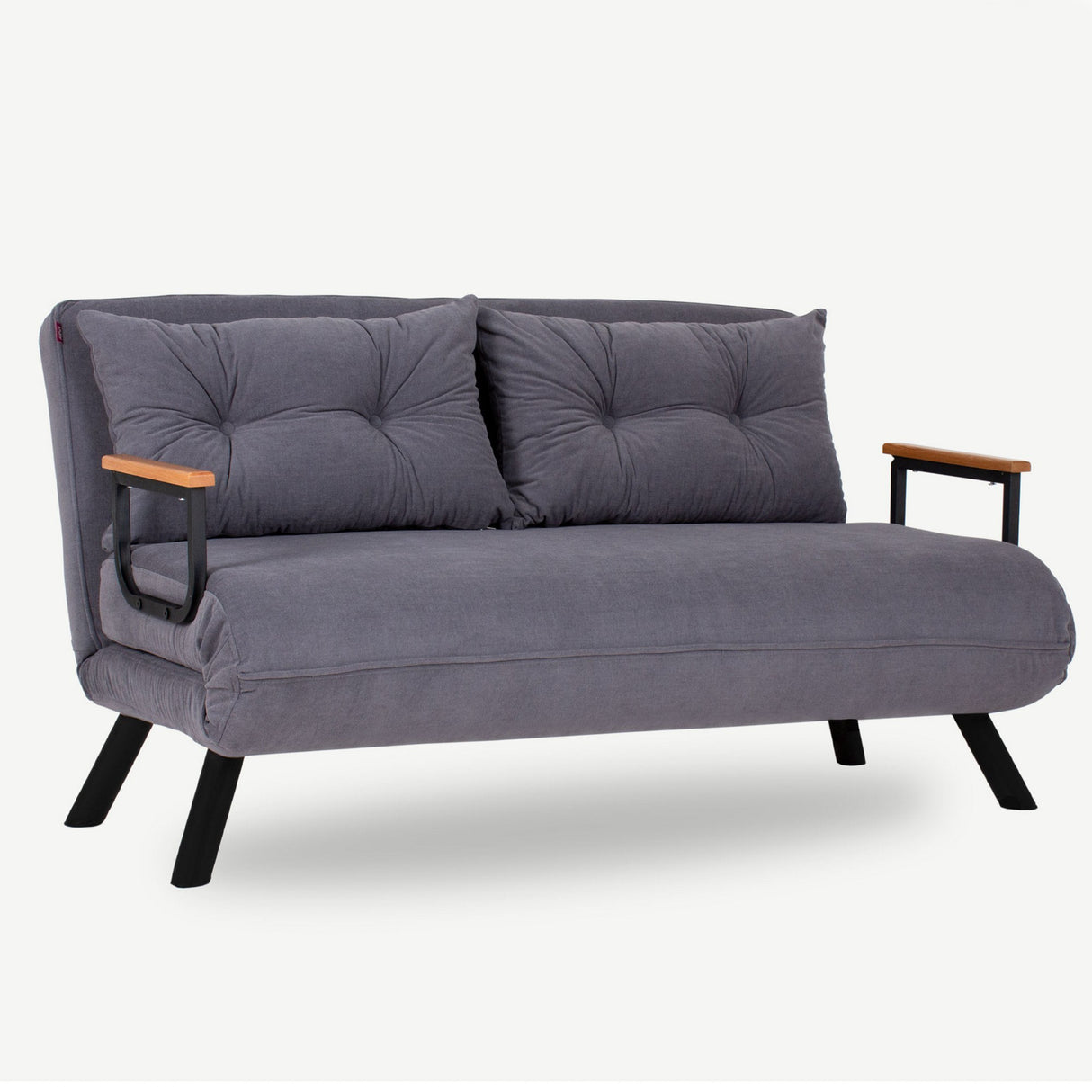 Canapé lit tissu gris graphite 2 places - Sando