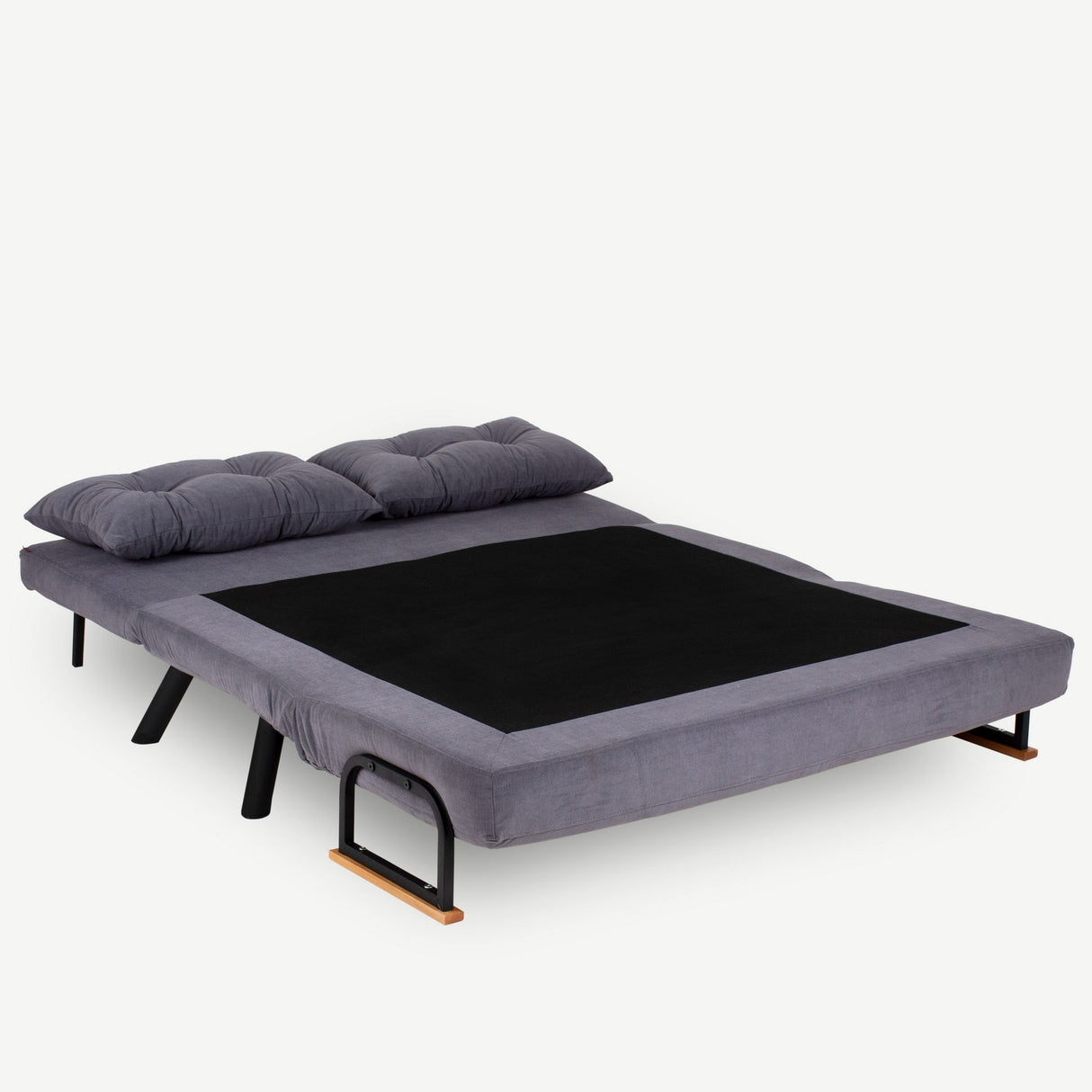 Canapé lit tissu gris graphite 2 places - Sando