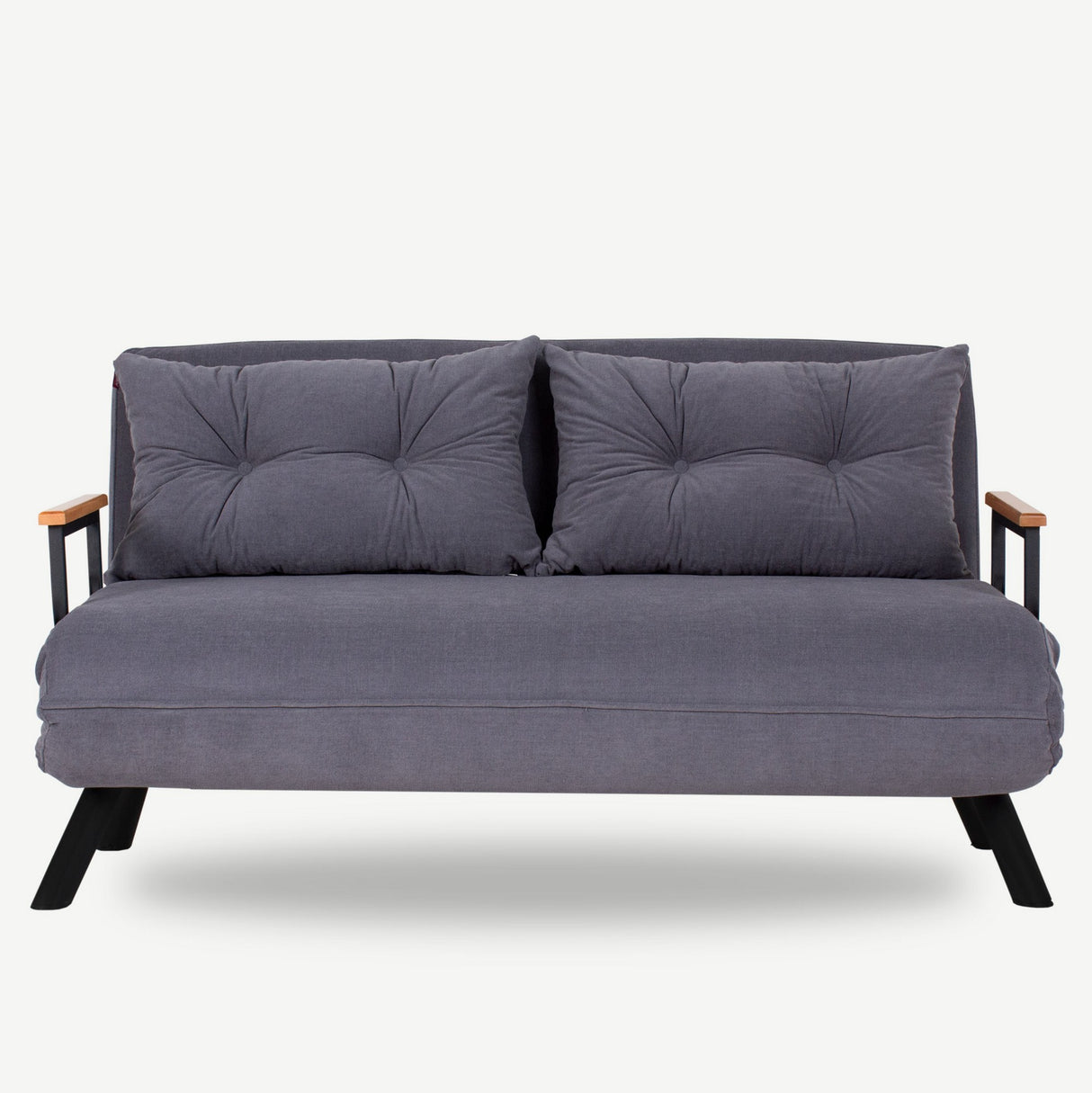 Canapé lit tissu gris graphite 2 places - Sando