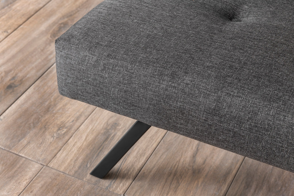 3-Zits Slaapbank Zoly Antraciet Stof - 180 cm - Zonder armleuningen - Gecapitonneerd