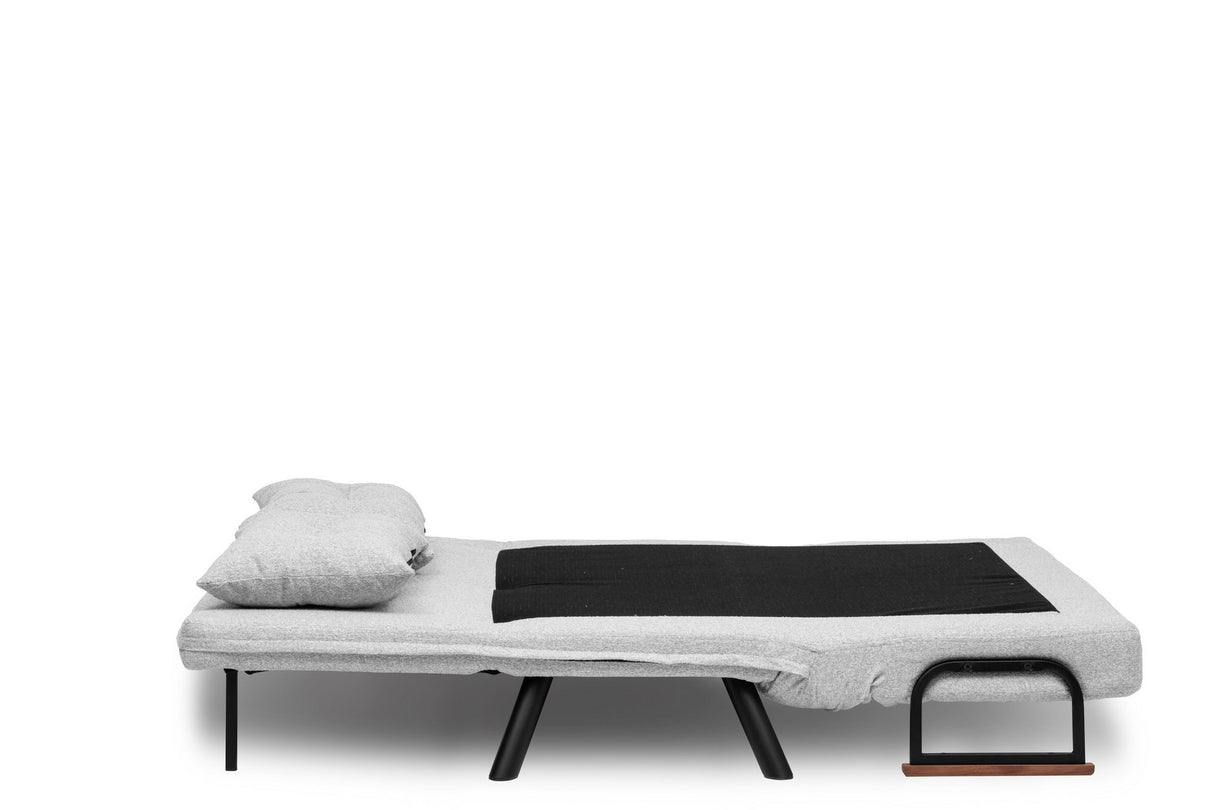 2-zits Slaapbank Sando Grijs Teddystof