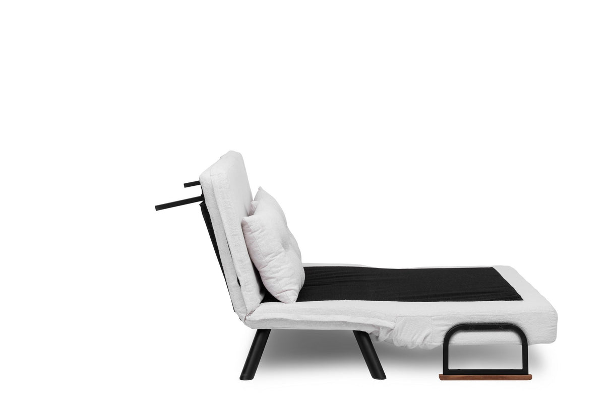 Canapé-lit 2 places Sando Crème en tissu teddy