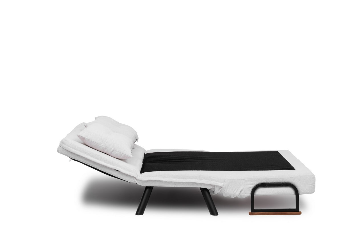 Canapé-lit 2 places Sando Crème en tissu teddy