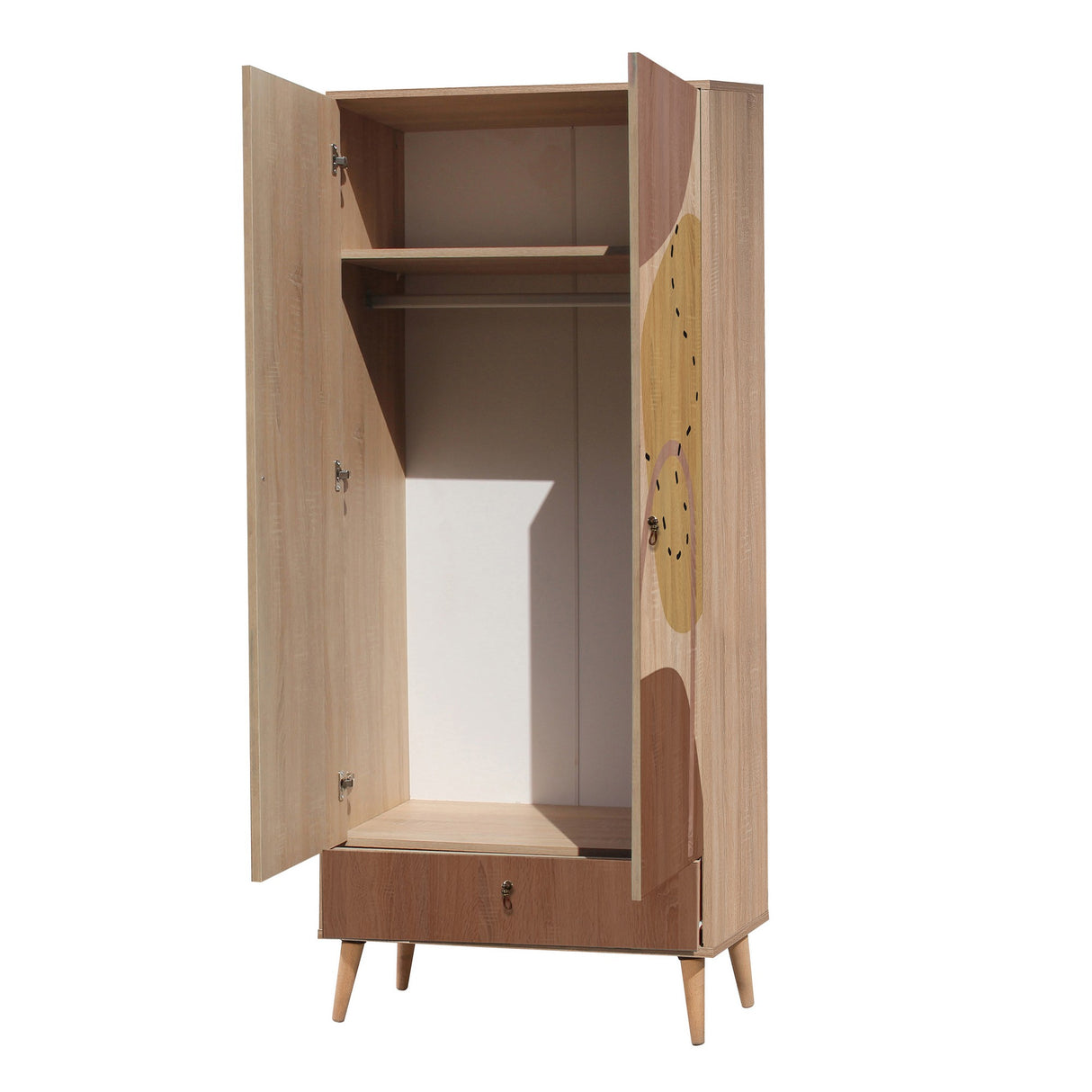 Armoire Ville Gardrop Multicolor Mélamine 80x190x45 cm