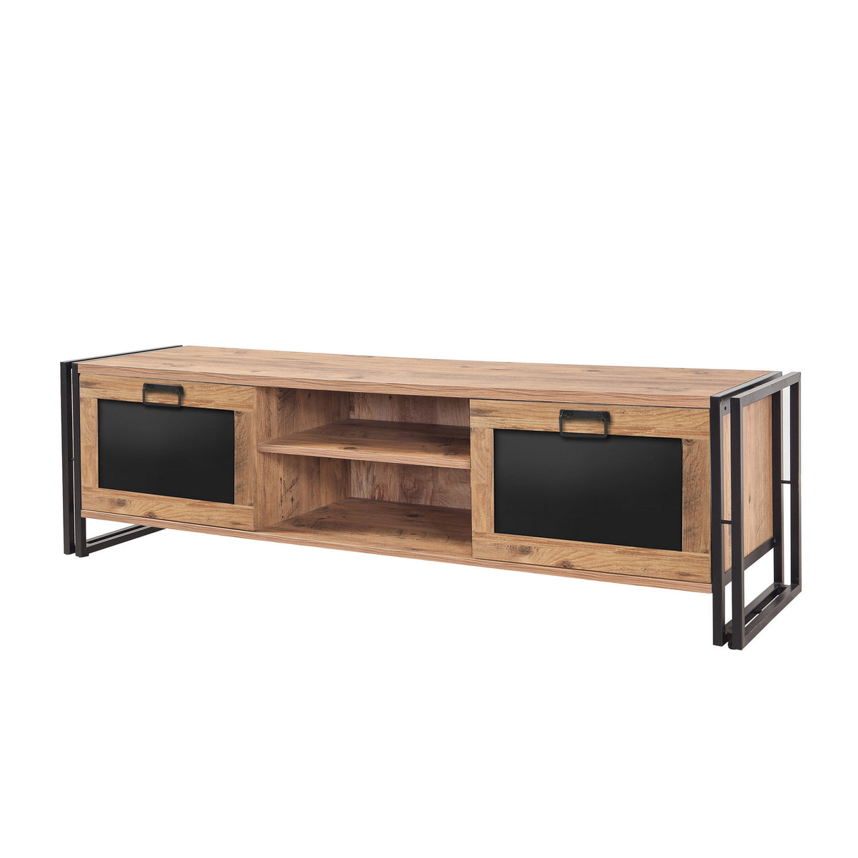Meubles télévisés Arcas atlantique Pine Black Mélamine 180x50x45 cm