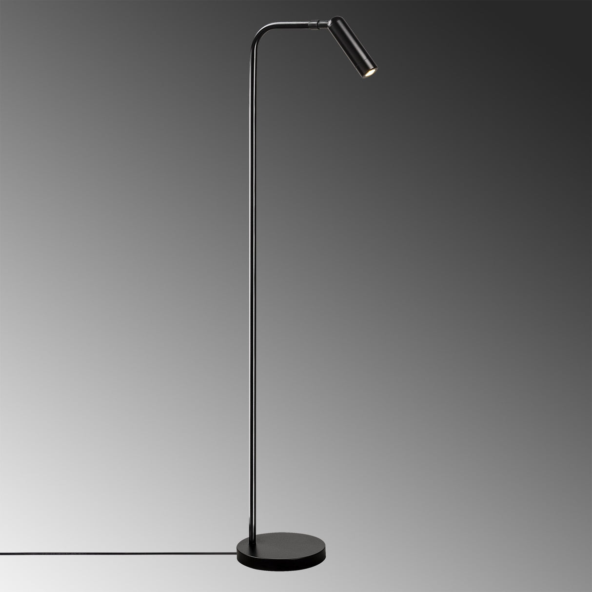 Lampe sur pied noire en métal Vox