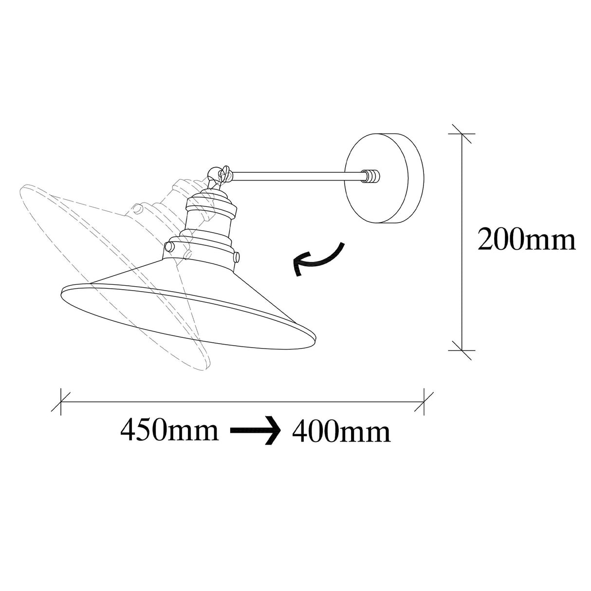 Applique Noir Or Métal Forge