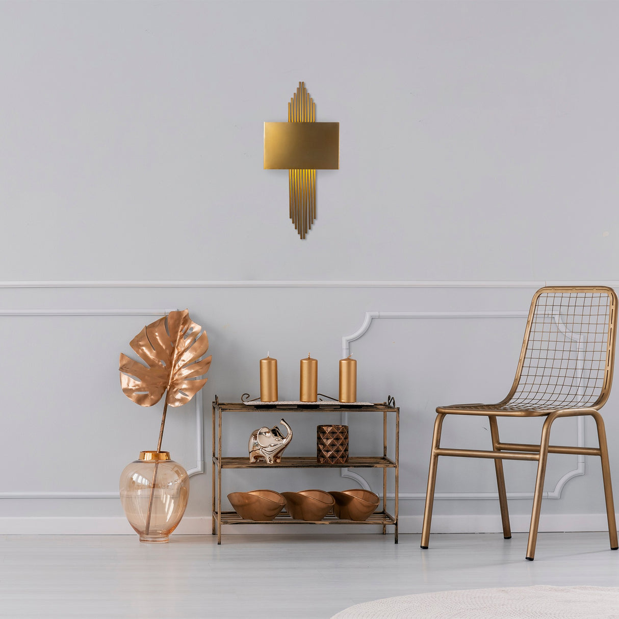 Applique en métal couleur bronze Andes