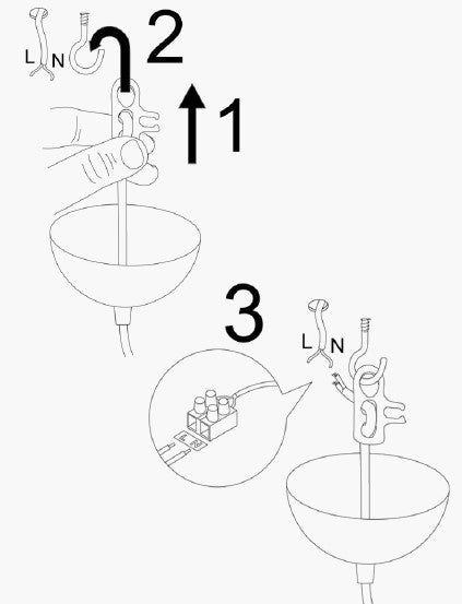 Suspension en métal couleur cuivre Forge