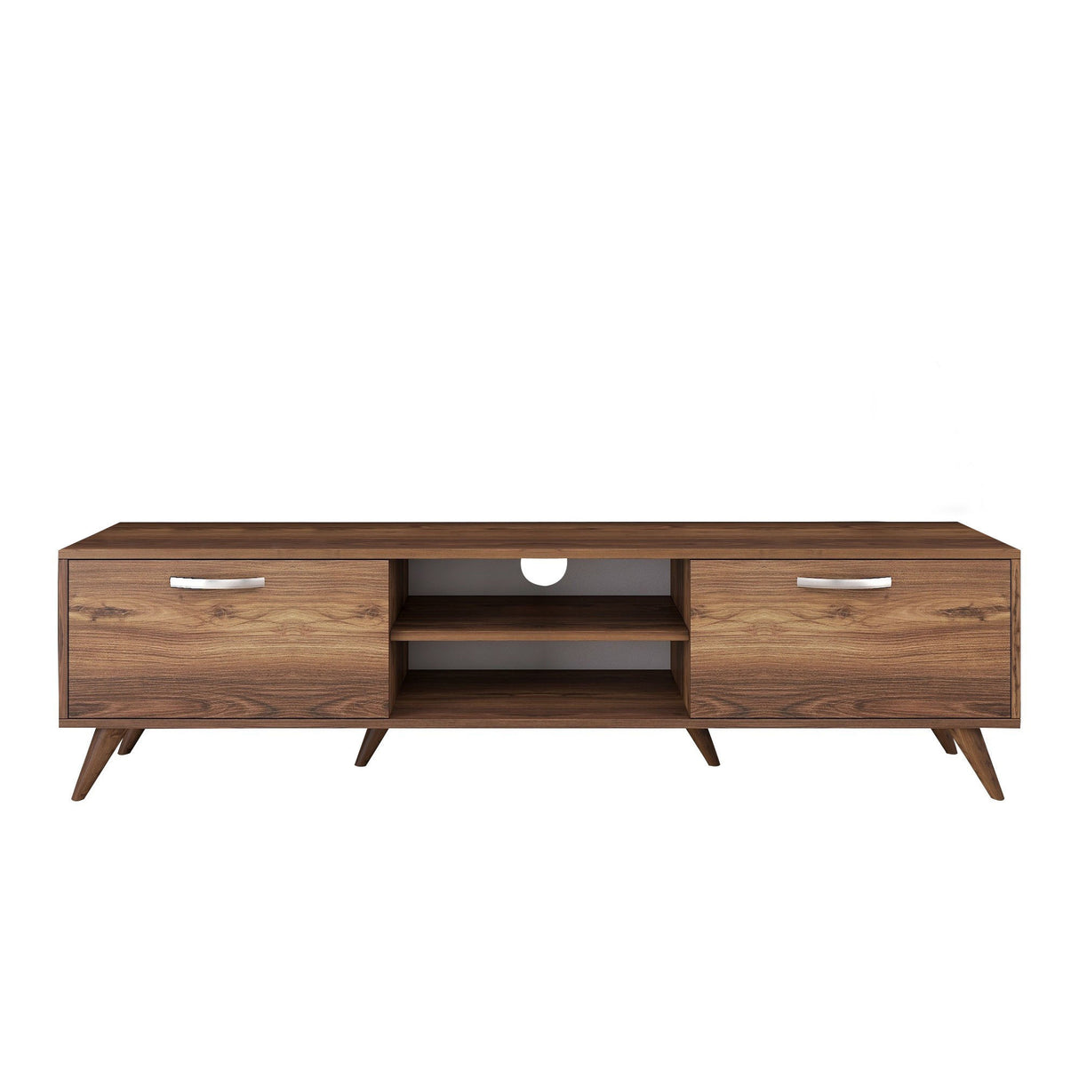 TV Meubels - TV Meubel Corfu Walnoot Melamine 180x48,6x35 cm - Dimehouse