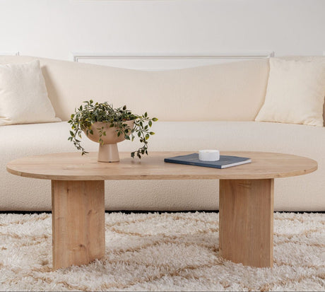 Table basse ovale Sapphire en chêne Look Sabla - 119x60
