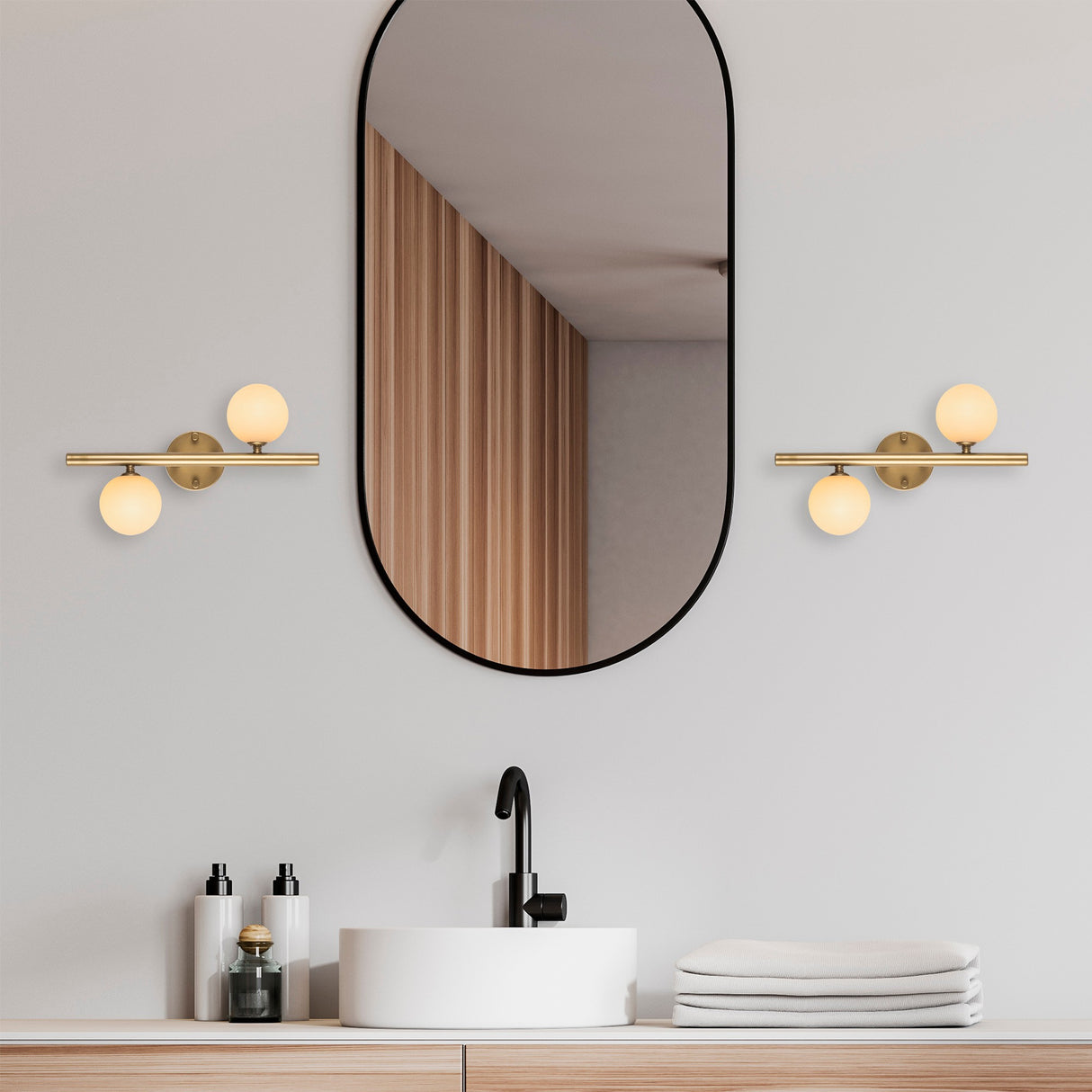 Applique Murale Or Verre Helios