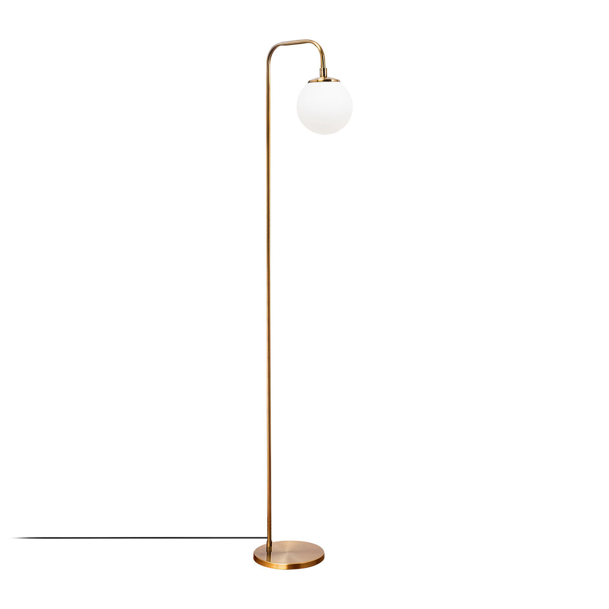 Lampe sur pied en bronze, verre beige Brim