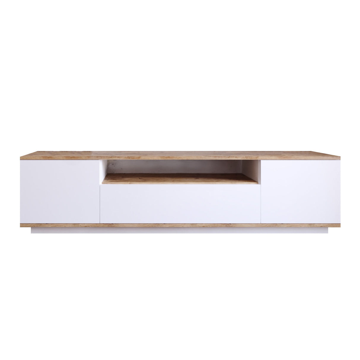 Meubles de télévision Salerne Atlantique Pine Wit Melamine 180x44.6x44.5 cm