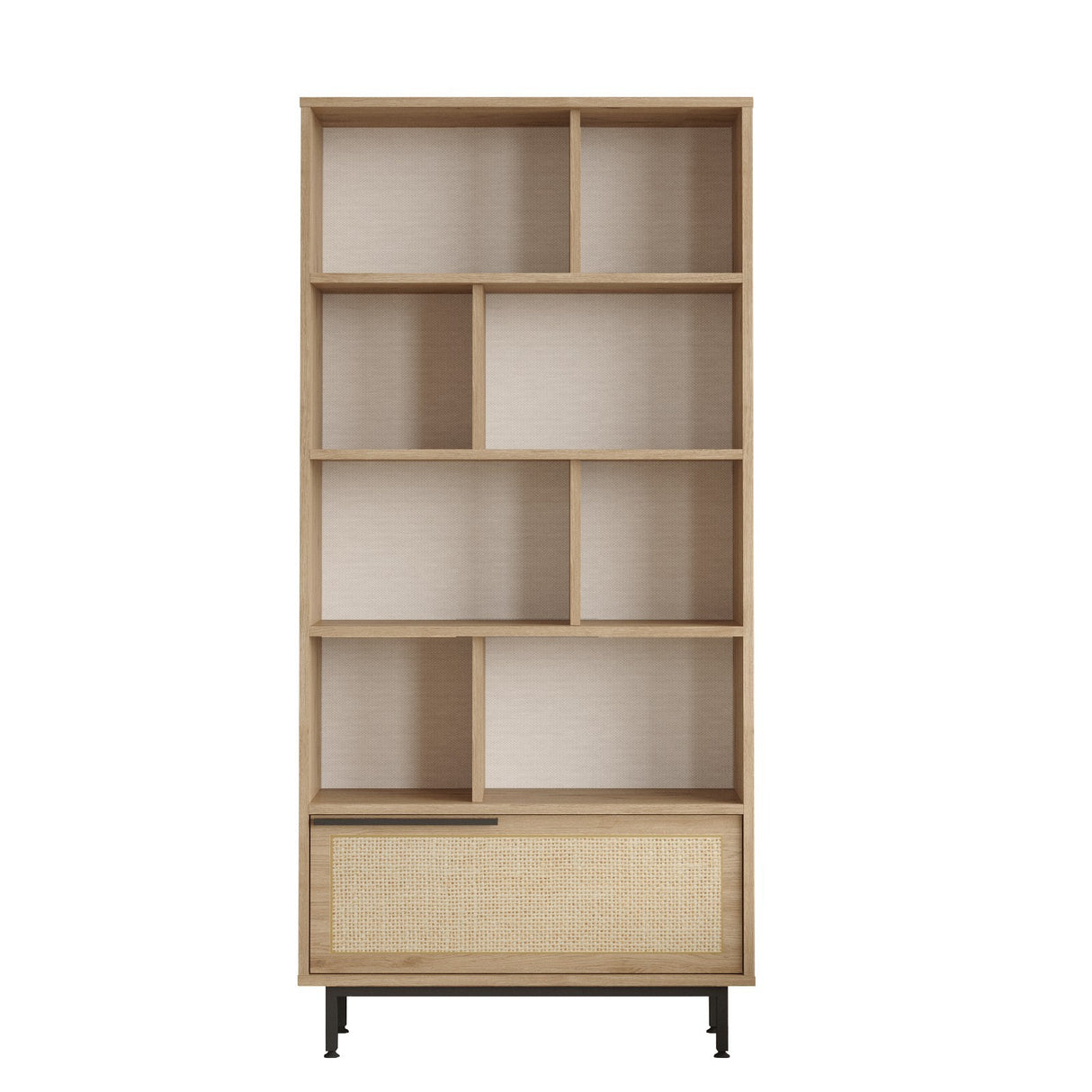 Bibliothèque Cosmos Walnut Oak Melamine 83.9x175.6x29,5 cm