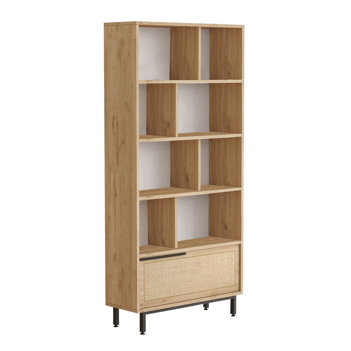 Bibliothèque Cosmos Walnut Oak Melamine 83.9x175.6x29,5 cm