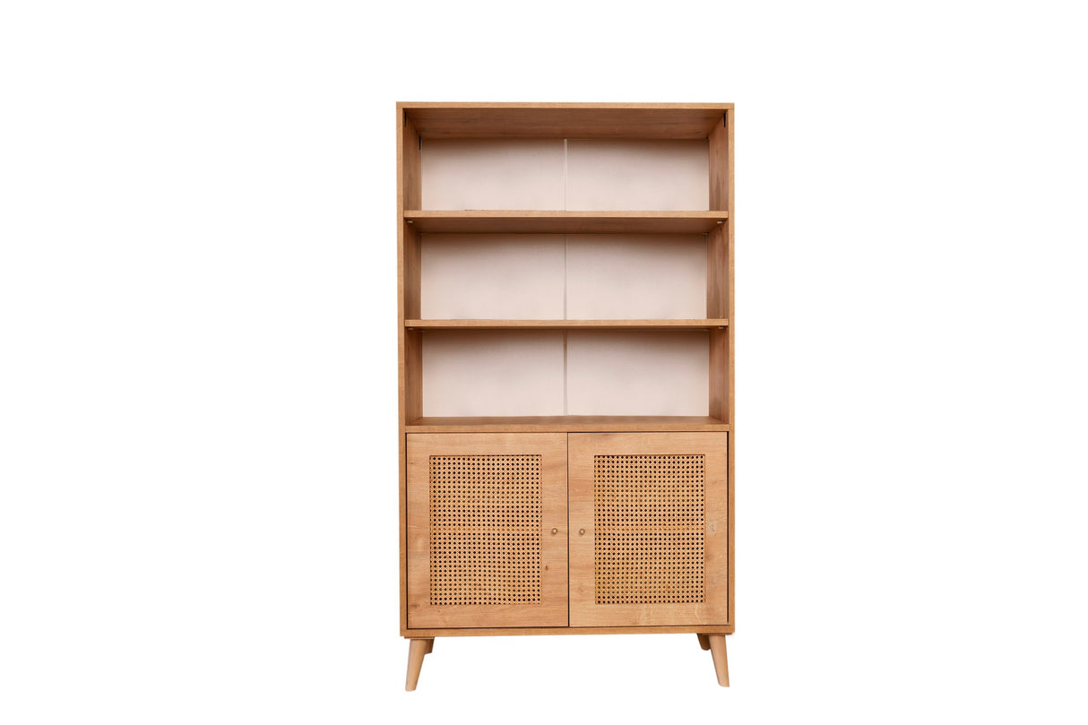 Boekenkasten - Boekenkast Hazeran Eik Beukenhout 40x90x158 cm - Dimehouse