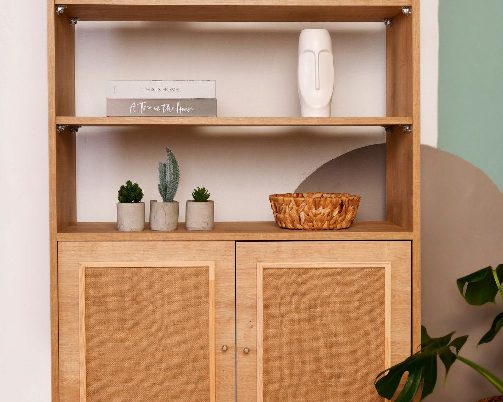 Bibliothèque Jut Oak Beech Wood 40x110x90 cm