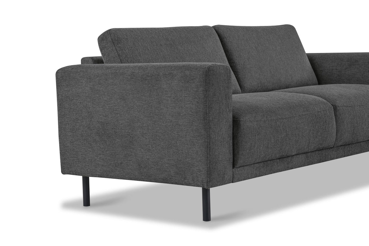 Canapé moderne 2,5 places en tissu anthracite Aniko 183x90x78 cm
