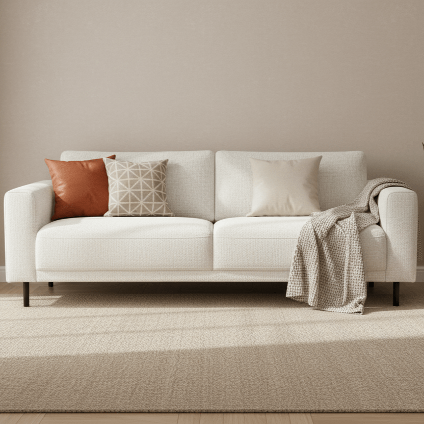 Moderne 3-zits Bank Beige Stof Aniko 213x90x78 cm