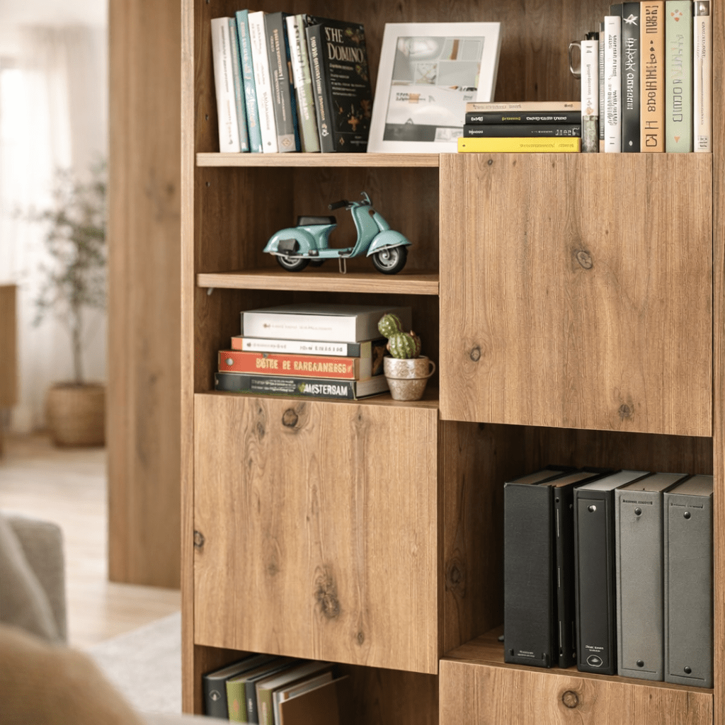 Bibliothèque Marina Flora Atlantic Pine Melamine 80x155x36 cm