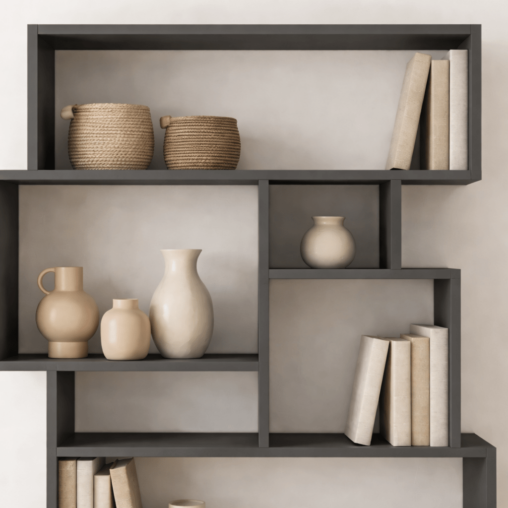 Boekenkast Karmato Antraciet Melamine 96x168,5x25,5 cm