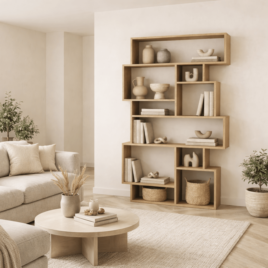 Bibliothèque karmato sonoma eik mélamine 96x168.5x25,5 cm