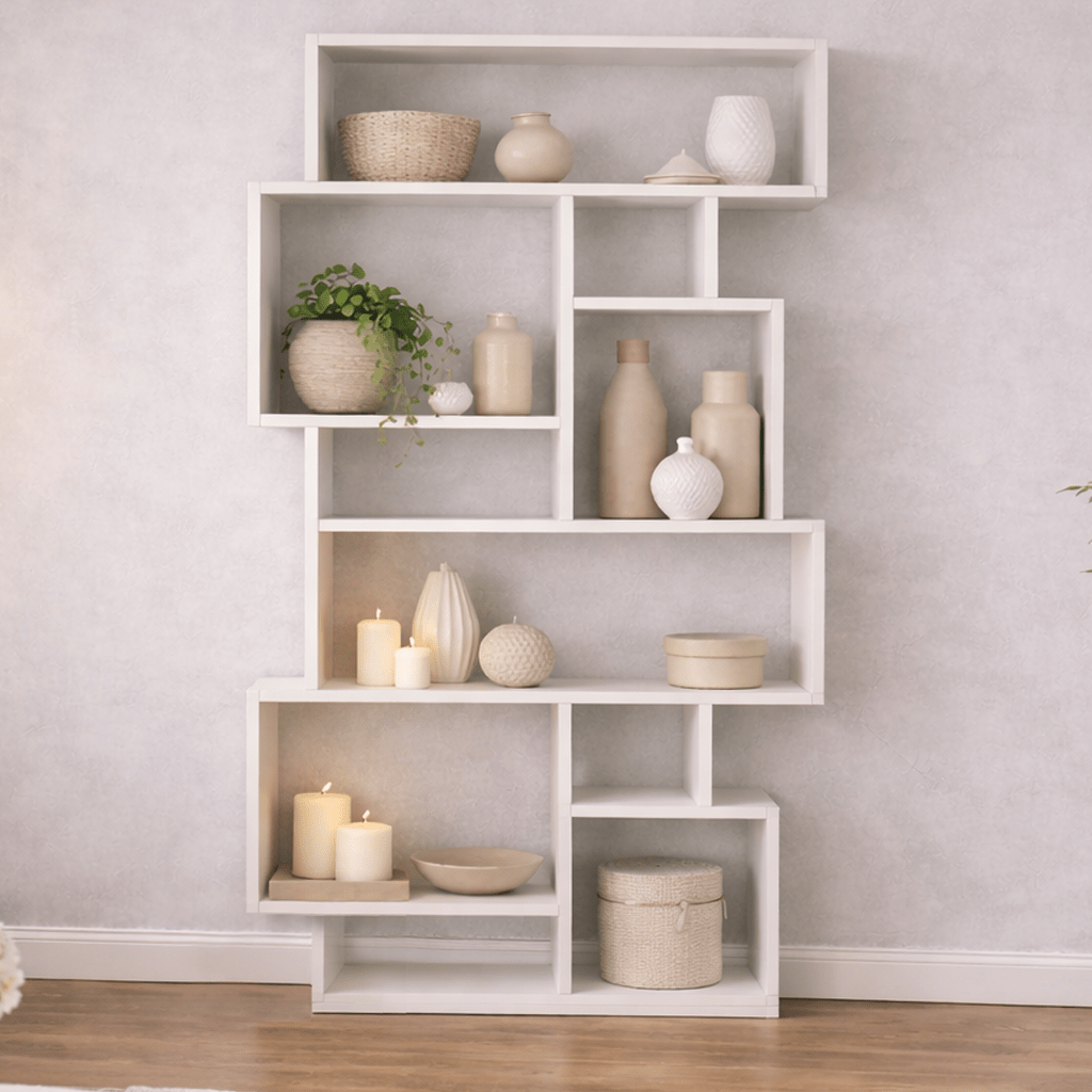 Boekenkast Karmato Wit Melamine 96x168,5x25,5 cm