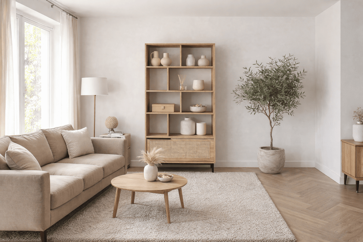 Bibliothèque Cosmos Walnut Oak Melamine 83.9x175.6x29,5 cm