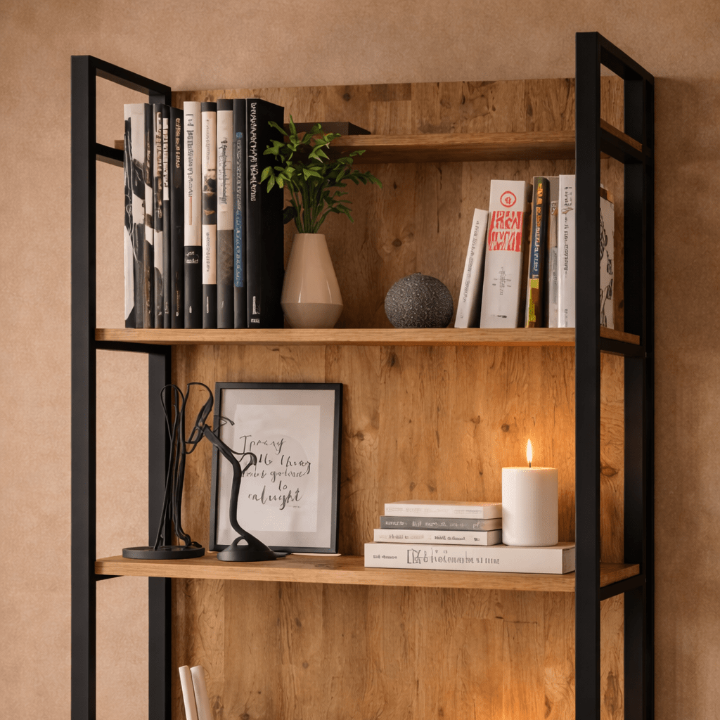 Bibliothèque Lyra Atlantic Pine Melamine 90x180x34 cm