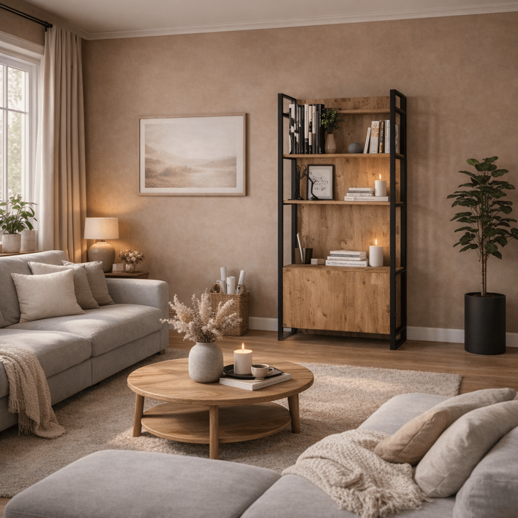 Bibliothèque Lyra Atlantic Pine Melamine 90x180x34 cm