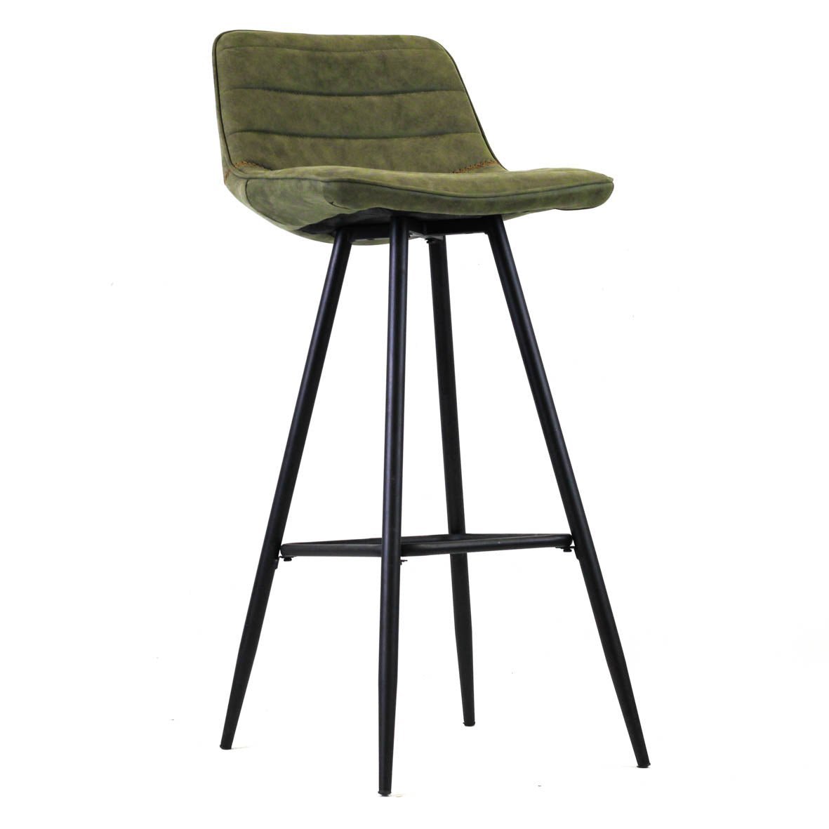 Tabouret de bar industriel Kenton vert 76 cm de hauteur d'assise