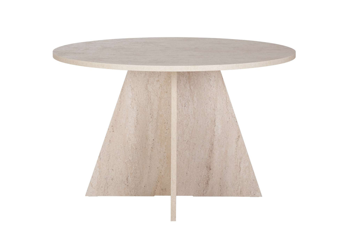 Eettafels - Eetkamertafel rond travertin - 120 cm - Mary - Dimehouse