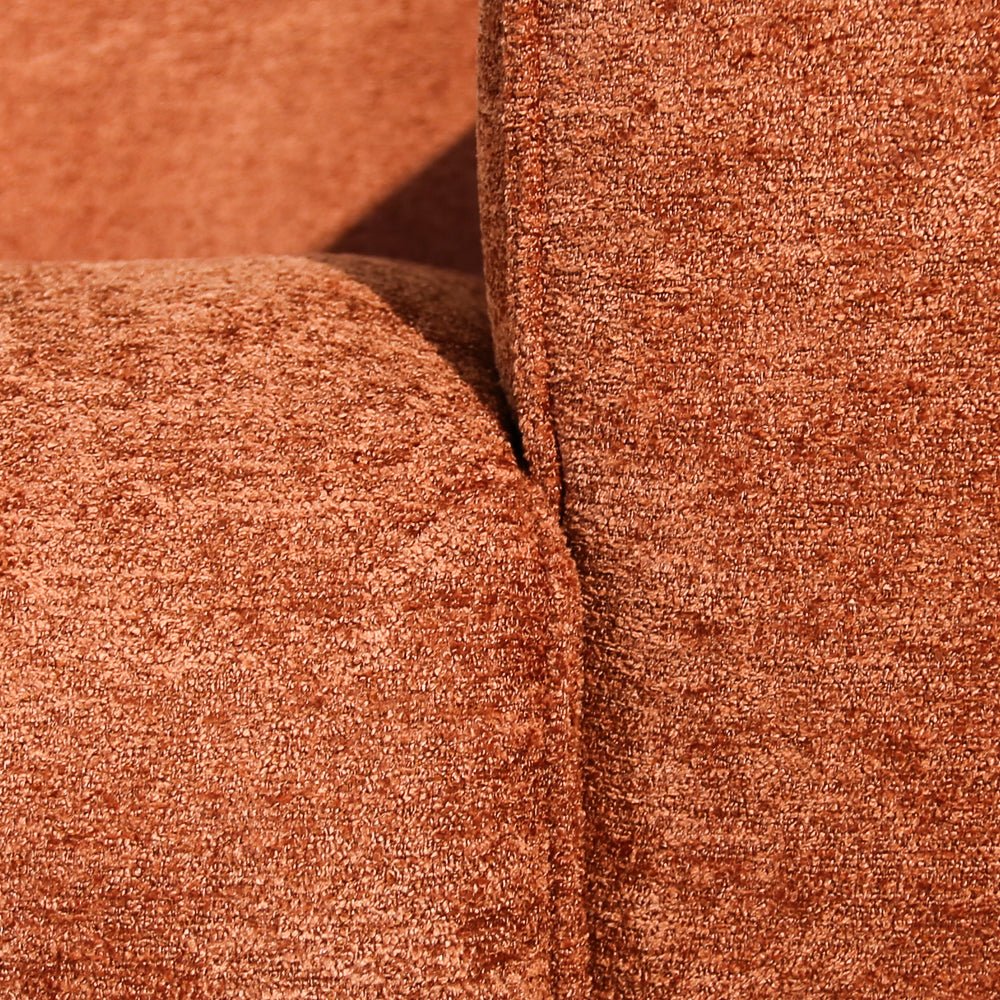 Banken-3-zits bank koper chenille bouclé - 240x98 cm - Jaylen-Dimehouse