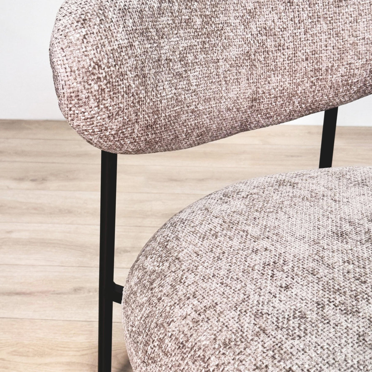 Fauteuil Nova Rond – Tissu couleur sable