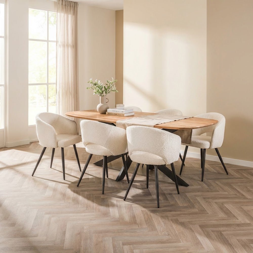 Deens Ovaal Eettafel Laurie Acaciahout 180x95 cm