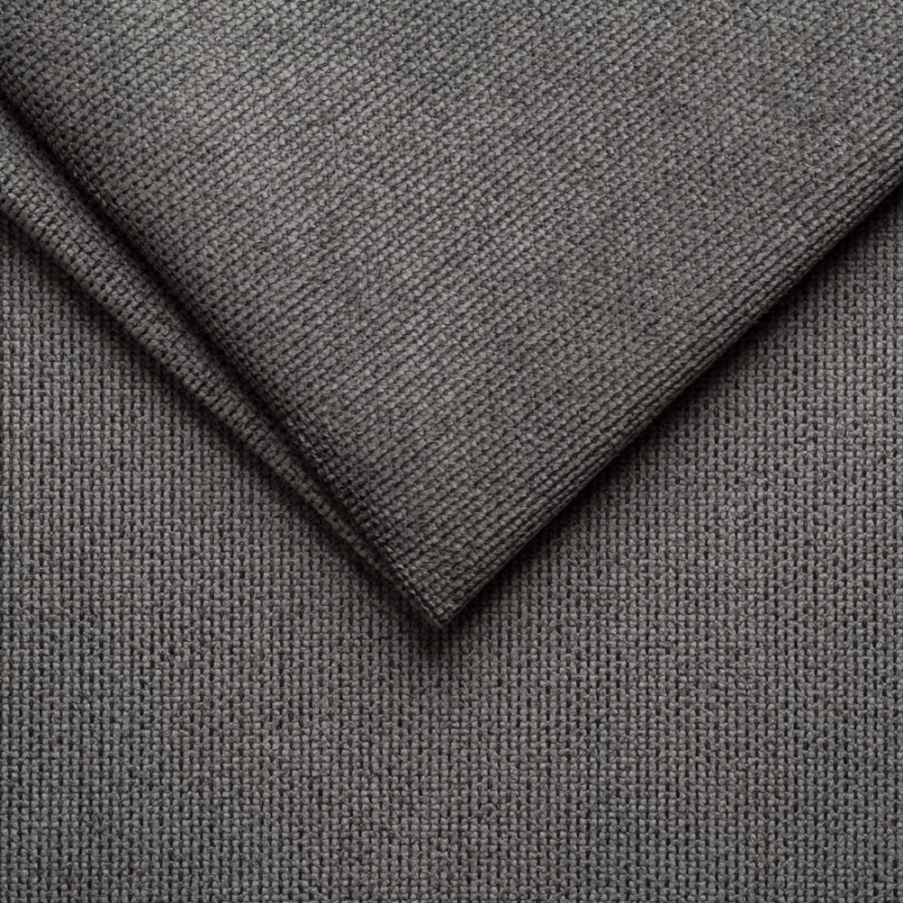 Canapé d'angle avec chaise longue en chenille anthracite Yara - gauche