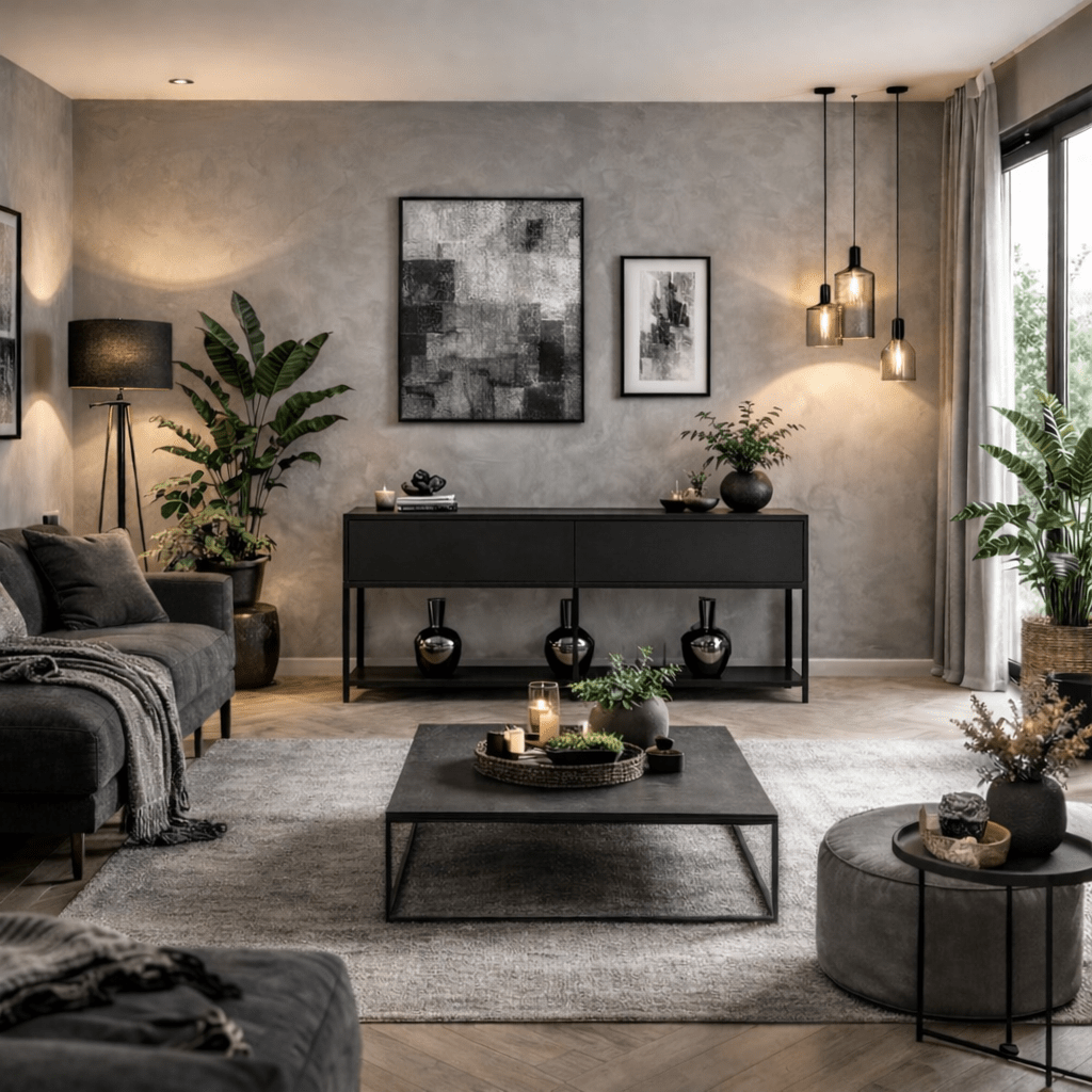 Commode moderne Black Lord 150x30x80 - Deux compartiments