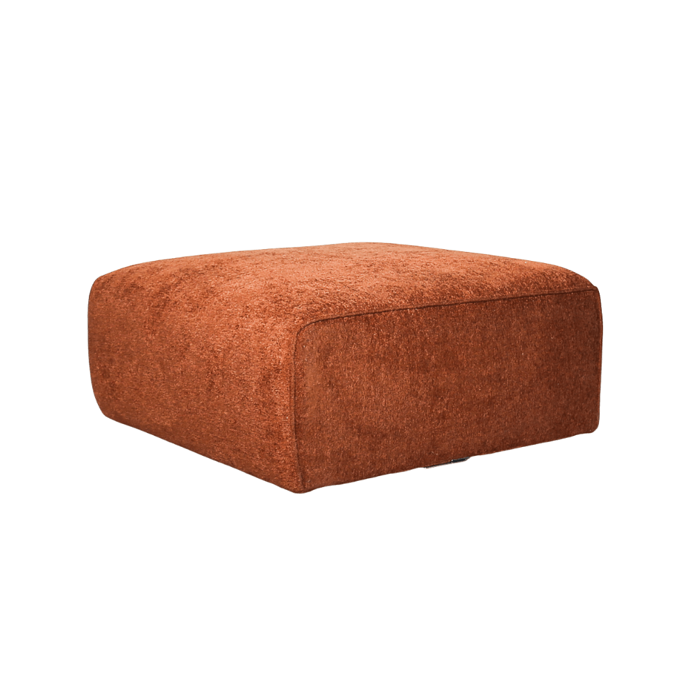 Hockers-Hocker koper chenille bouclé - 98x88x43 cm - Jaylen-Dimehouse