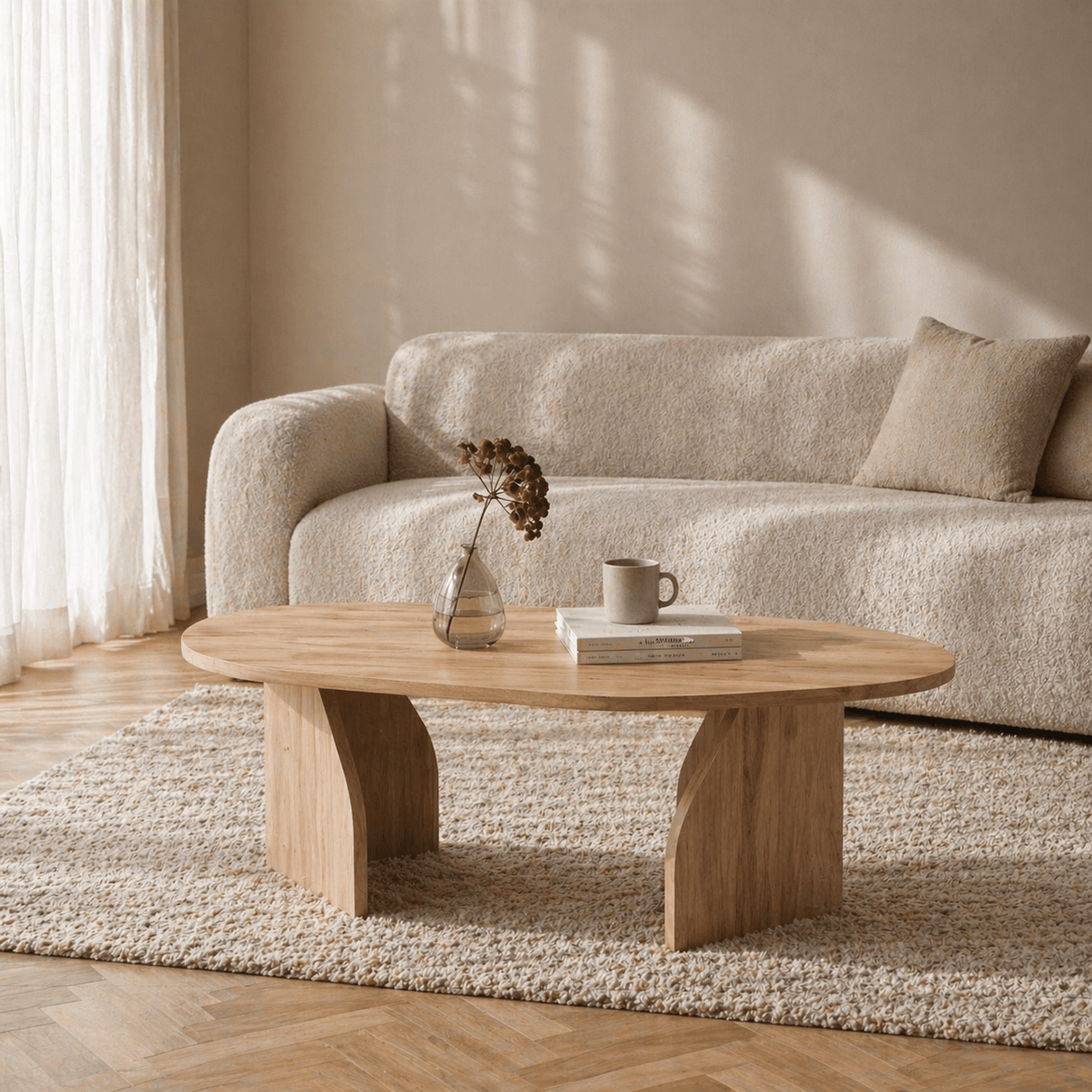 Table Basse Bio Chêne Mélamine - 105x65 cm - Support