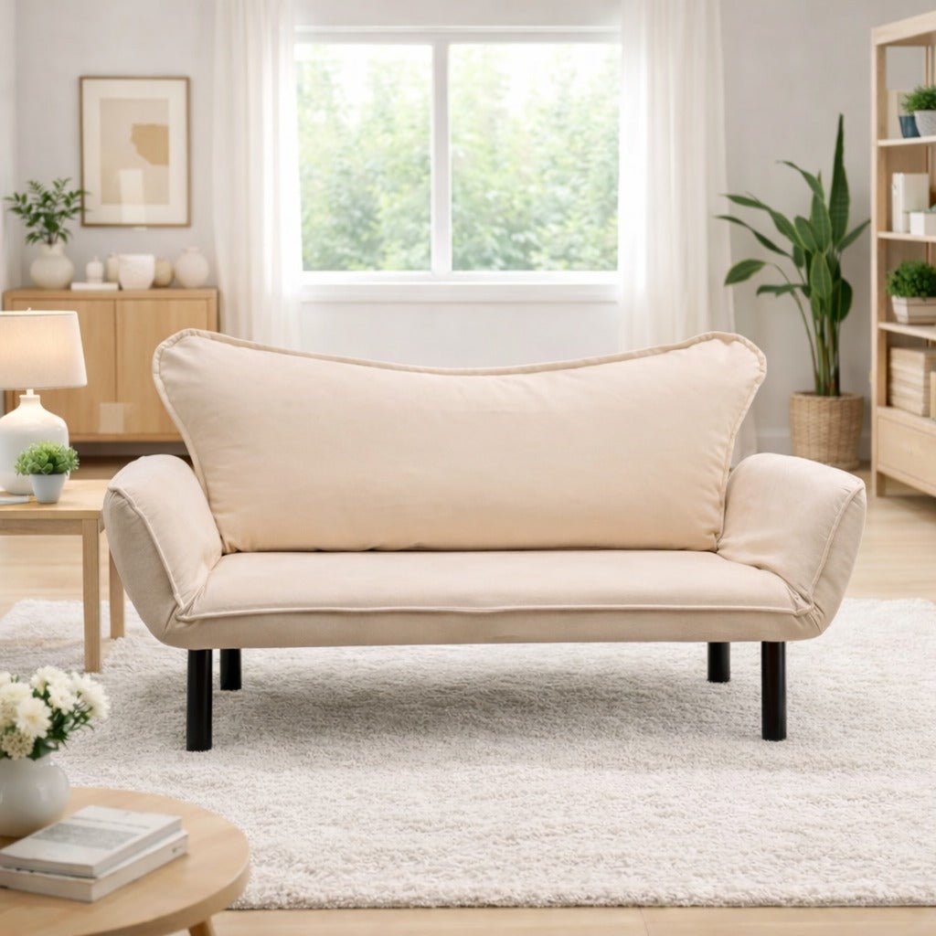 Banken - Slaapbank Creme Velvet - twee persoons - Chatto - Dimehouse