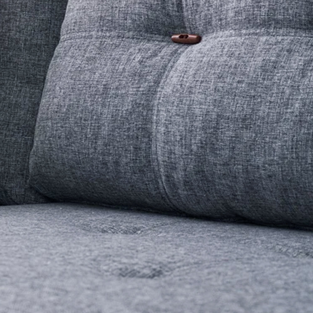 Canapé lit tissu bleu clair - XL 280x206 cm - à roulettes - Gauche - Manama