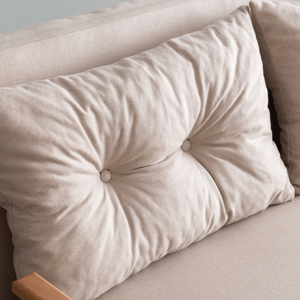 Banken - Slaapbank beige linnen stof 2 persoons - Sando - Dimehouse