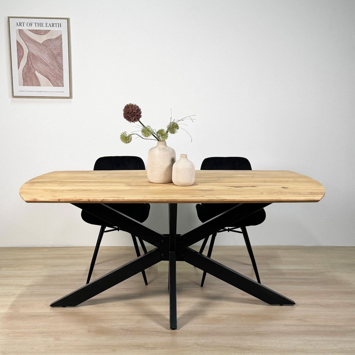 Table à manger extensible Mack Danish Oval Bois d'acacia 175-275x90 cm
